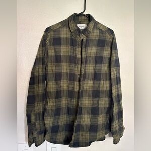 Goodfellow & Co. flannel olive green size L